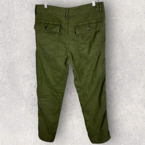 The Great Slouch Army Pants Green Womens Size 26 USA Made Revolve Linen Tencel‎ - Picture 14 of 14